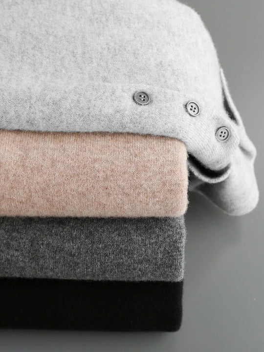 Heren Pullover Polo Kraag Merinowol Luxe Trui 5