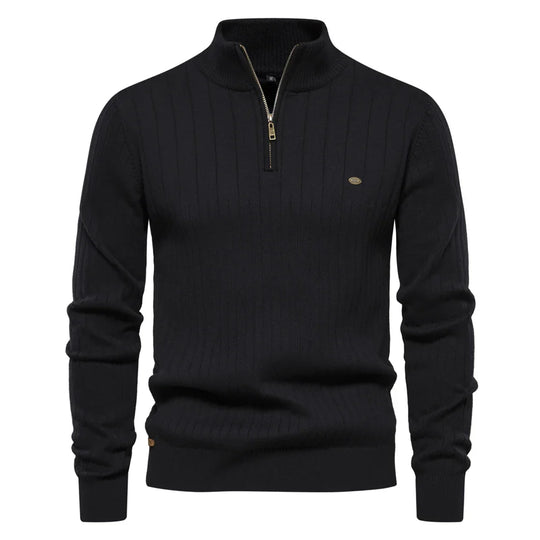 Heren Pullover Sweater Met Rits Katoen Casual Herfst 10