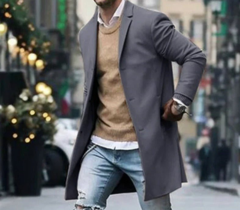 Heren Slim Fit Jacke Wol Winddicht 4