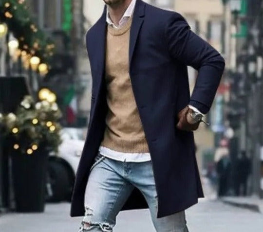 Heren Slim Fit Jacke Wol Winddicht 6