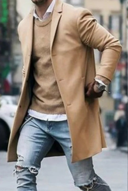 Heren Slim Fit Jacke Wol Winddicht 7