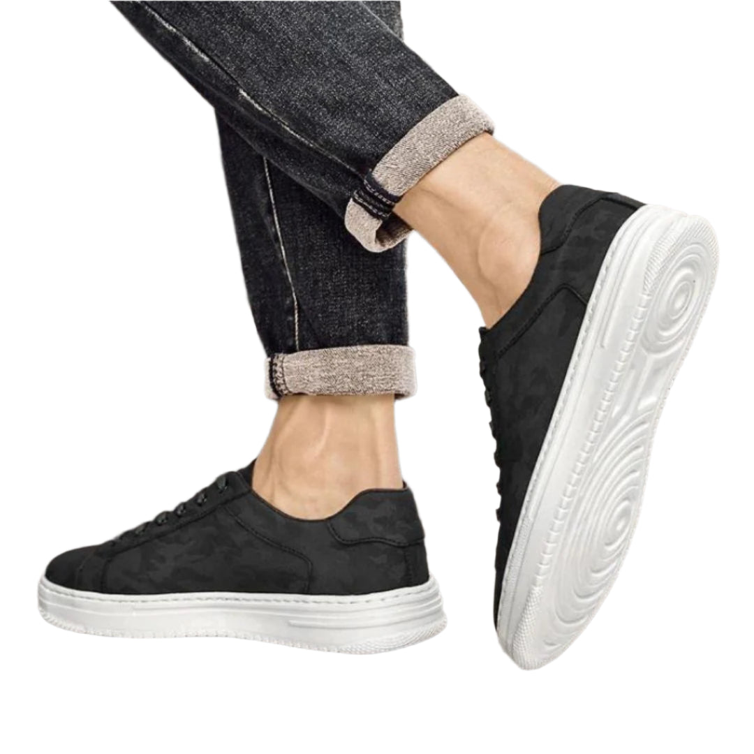 Heren Sneakers Camouflage Leer Gevoerd 3