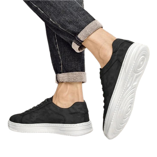 Heren Sneakers Camouflage Leer Gevoerd 3