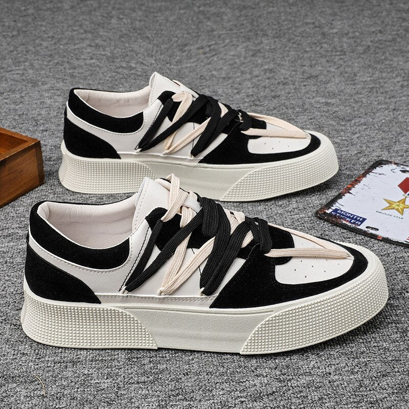 Heren Sneakers Urban Platform Vegan Leer Met Ademend Comfort 2