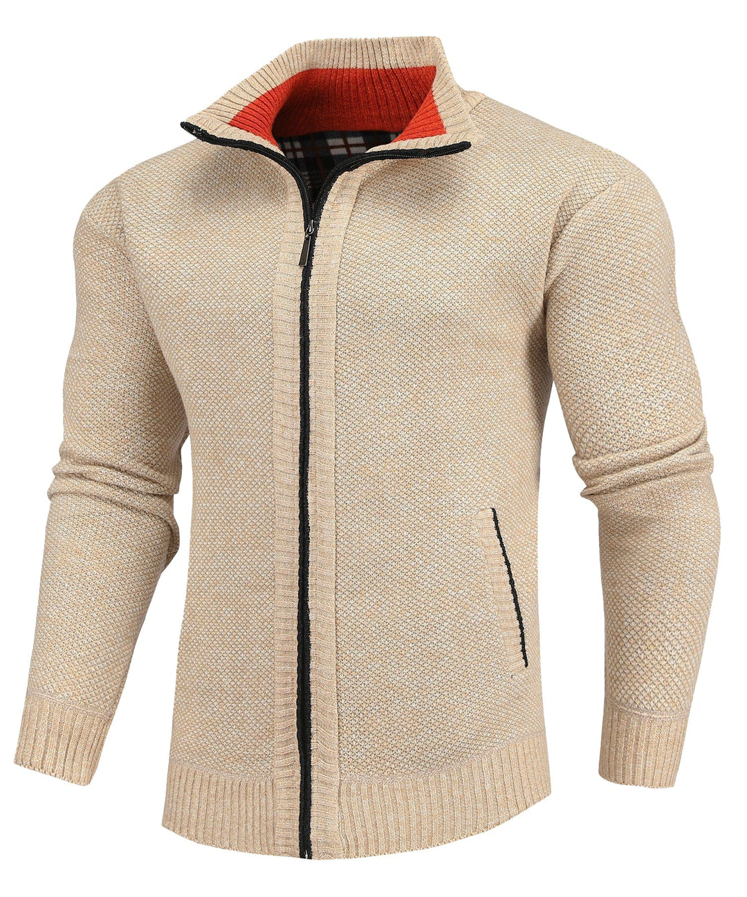 Heren Sweater Flanel Voering Volledige Rits Lichtgewicht Casual 8