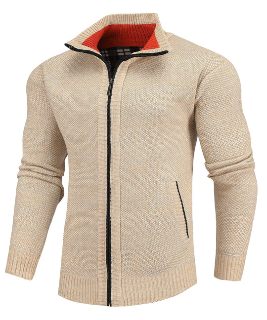 Heren Sweater Flanel Voering Volledige Rits Lichtgewicht Casual 8