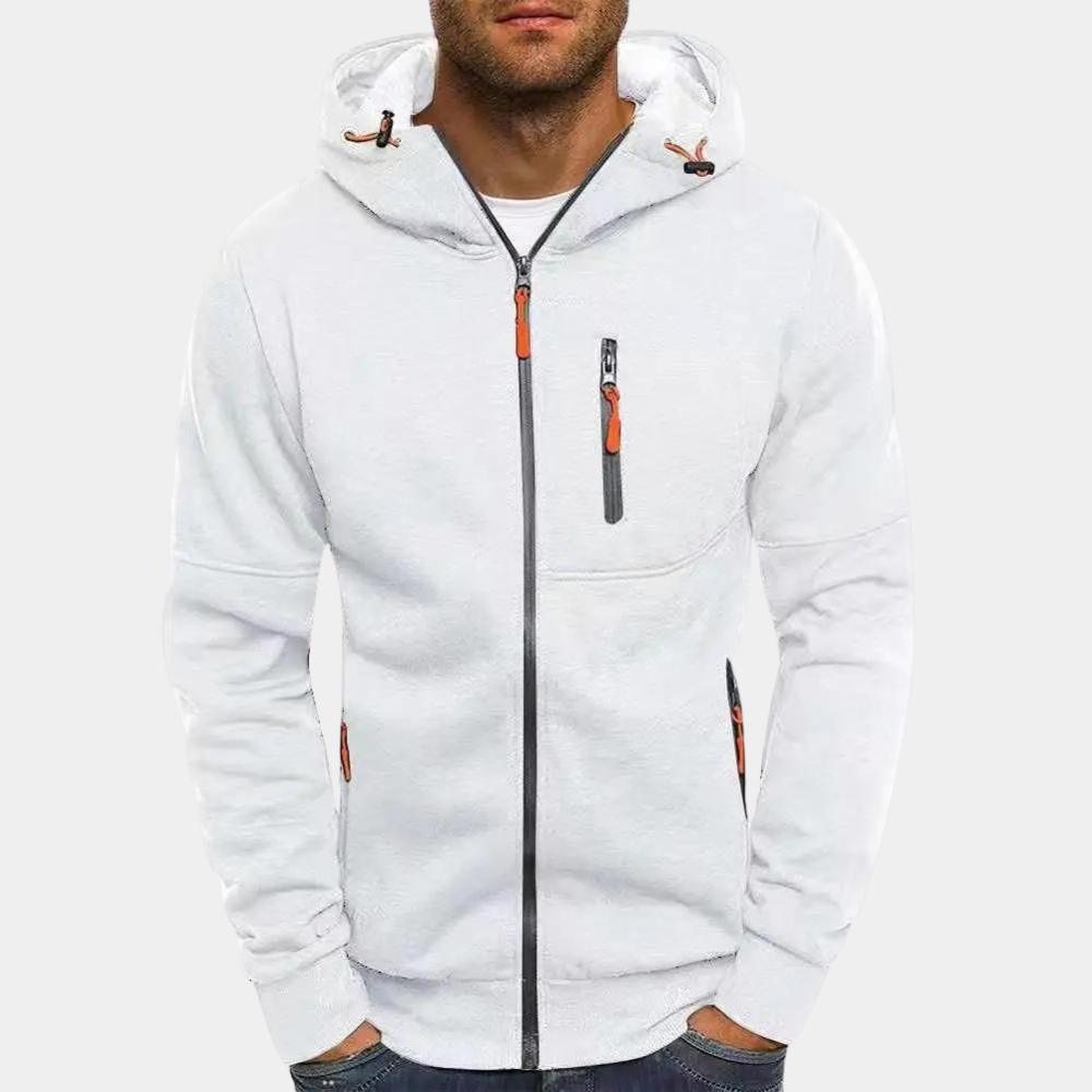 Heren Sweater met Rits en Capuchon 12