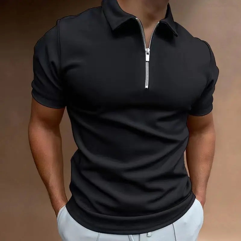 Heren T-shirt Korte Mouwen Halve Rits Casual Sportstijl 0