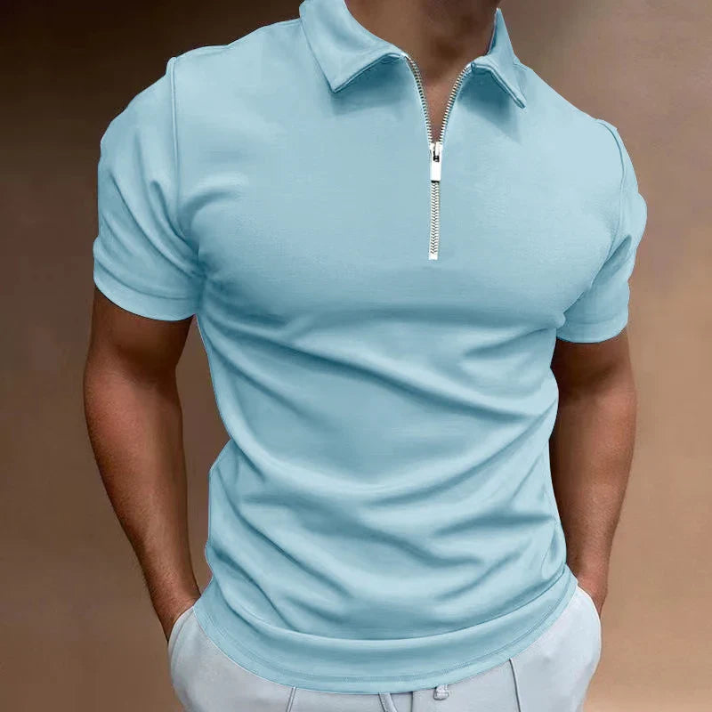 Heren T-shirt Korte Mouwen Halve Rits Casual Sportstijl 1