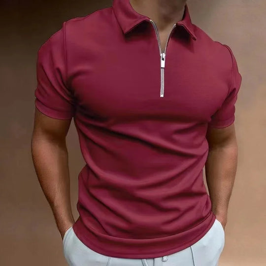 Heren T-shirt Korte Mouwen Halve Rits Casual Sportstijl 6