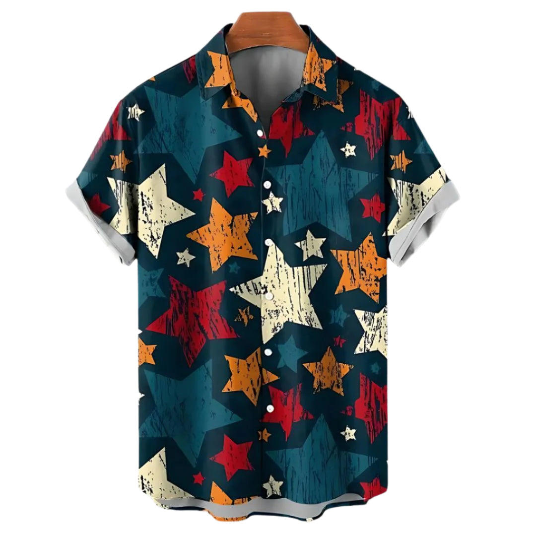 Heren T-shirt Relaxed Sterrenpatroon 0