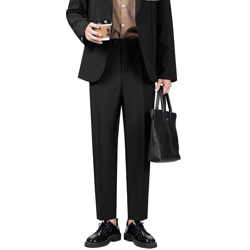 Heren Tailored Broek Slim Fit Wolmix Enkel Lengte 0