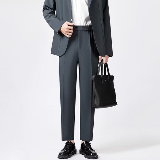 Heren Tailored Broek Slim Fit Wolmix Enkel Lengte 2