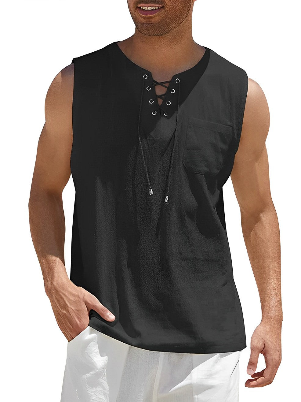 Heren Tanktop Casual Ademend Katoen voor Sport en Vrije Tijd 2