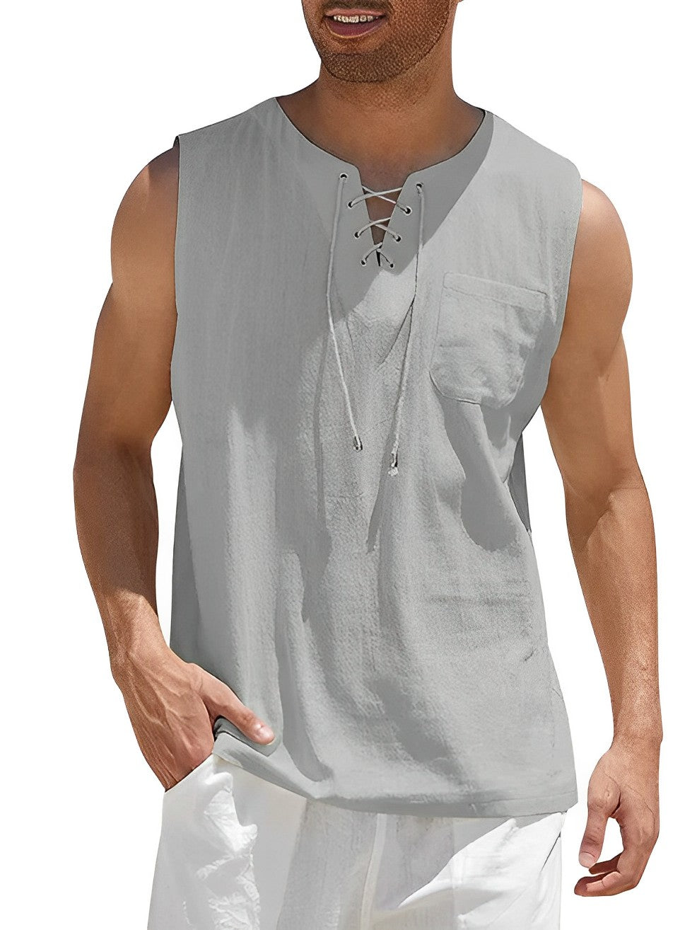 Heren Tanktop Casual Ademend Katoen voor Sport en Vrije Tijd 5