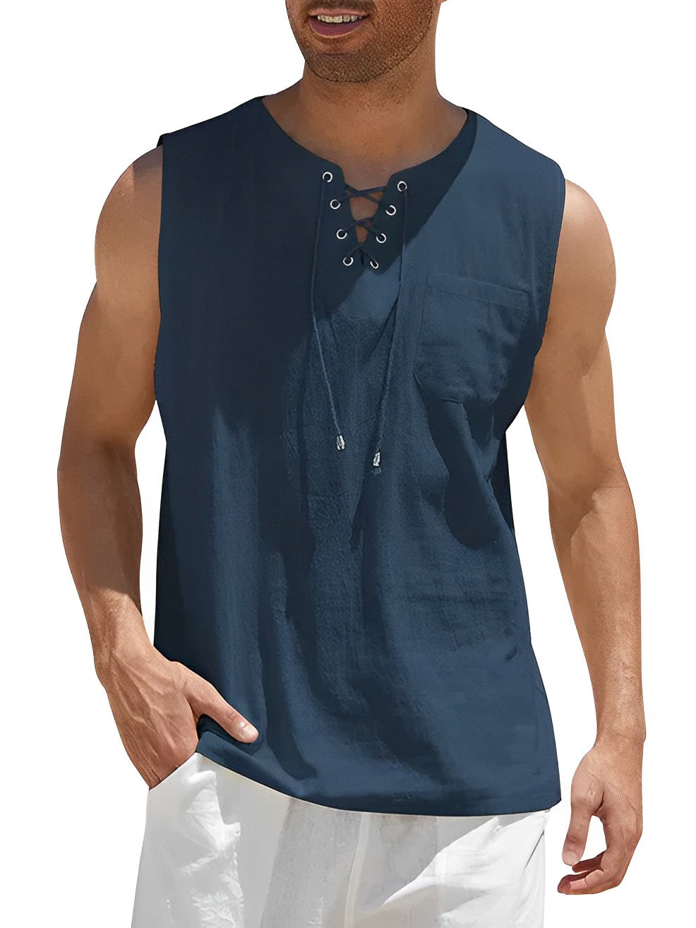 Heren Tanktop Casual Ademend Katoen voor Sport en Vrije Tijd 6
