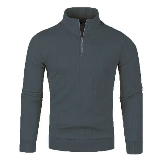 Heren Trui met Halve Blixtluiting Casual en Trendy 8