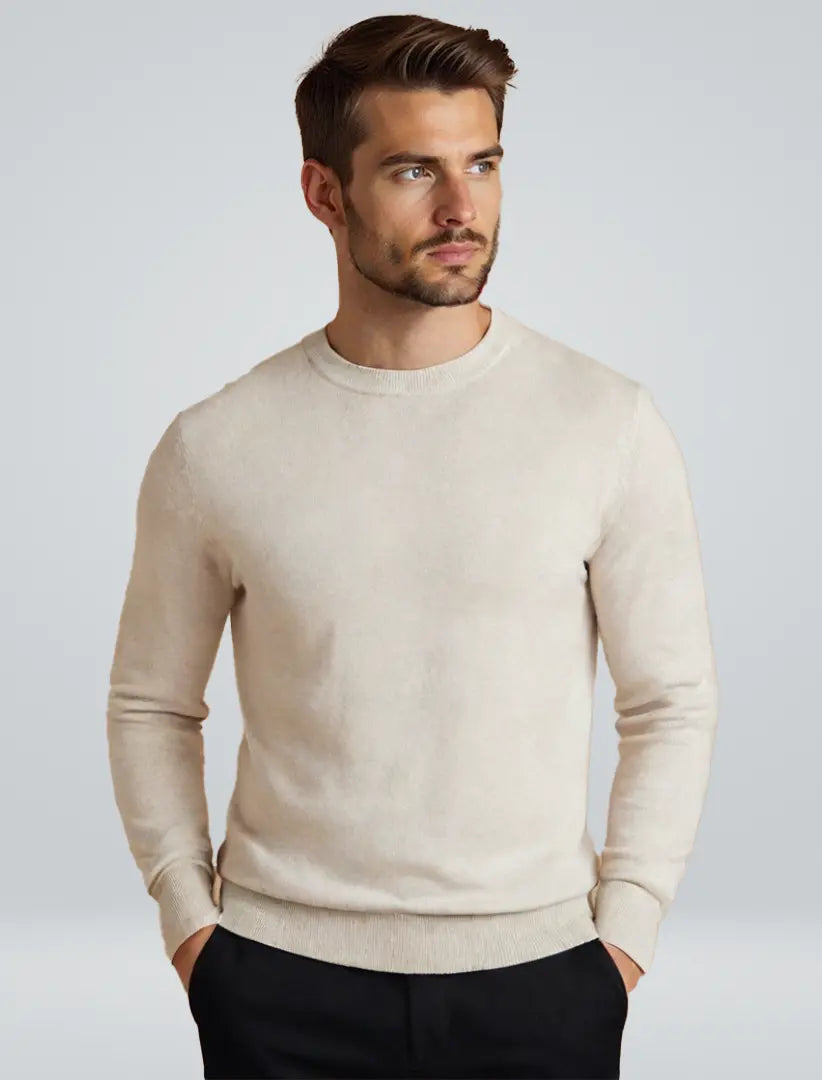 Heren Trui van Lyocell met Minimalistisch Design 1