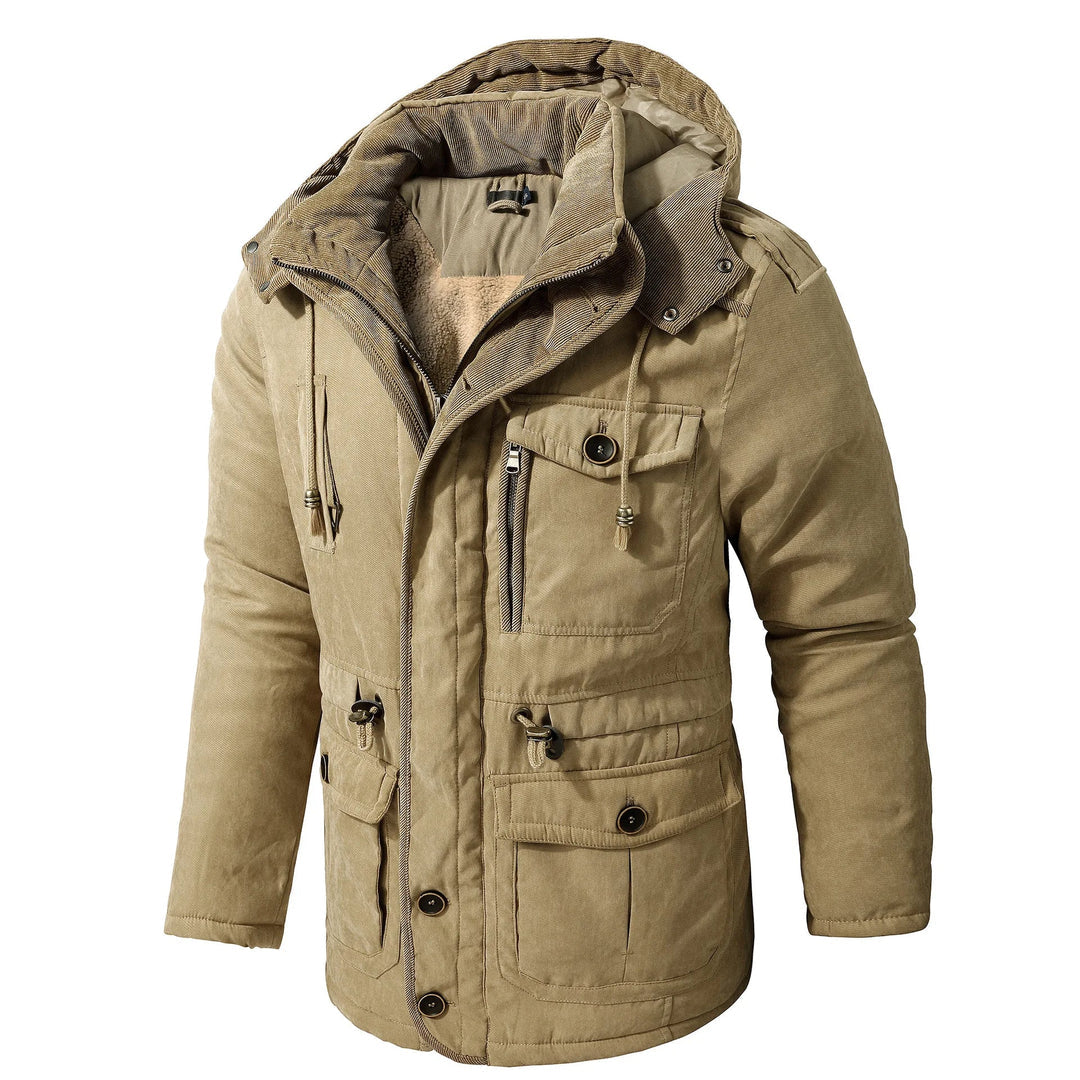Heren Utility Jacket Met Capuchon en Meerdere Zakjes 1
