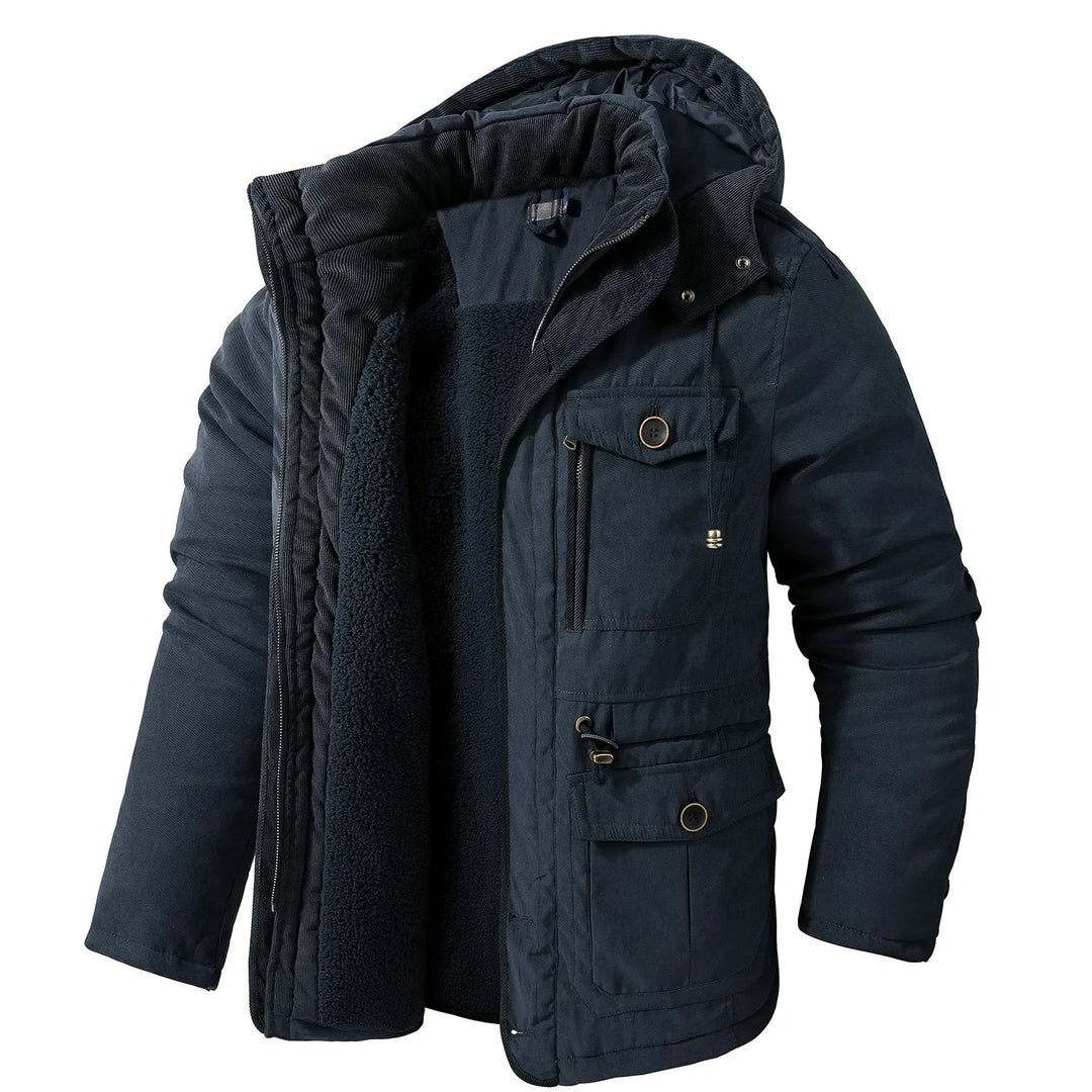 Heren Utility Jacket Met Capuchon en Meerdere Zakjes 4