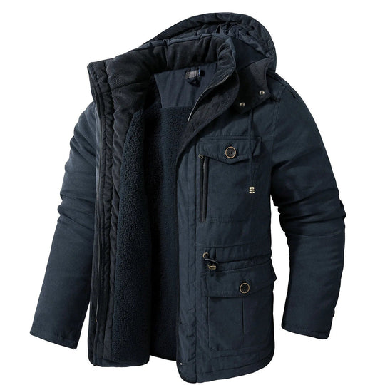 Heren Utility Jacket Met Capuchon en Meerdere Zakjes 4
