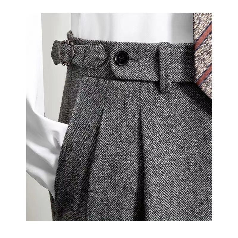 Heren Vrijetijdsbroek Casual Tweed 5