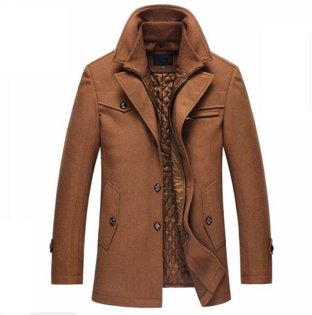 Heren Winterjas in Wol met Klassieke Stijl 3