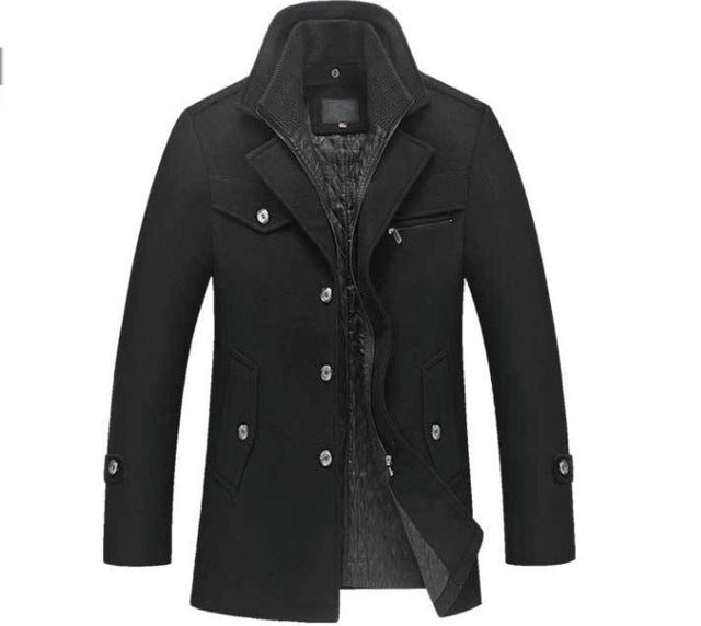 Heren Winterjas in Wol met Klassieke Stijl 4