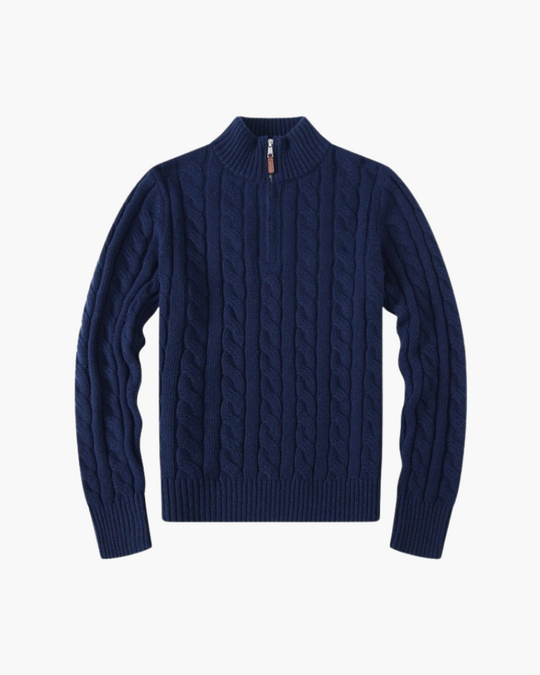 Heren Zip-Up Cardigan met Hoge Kraag 3