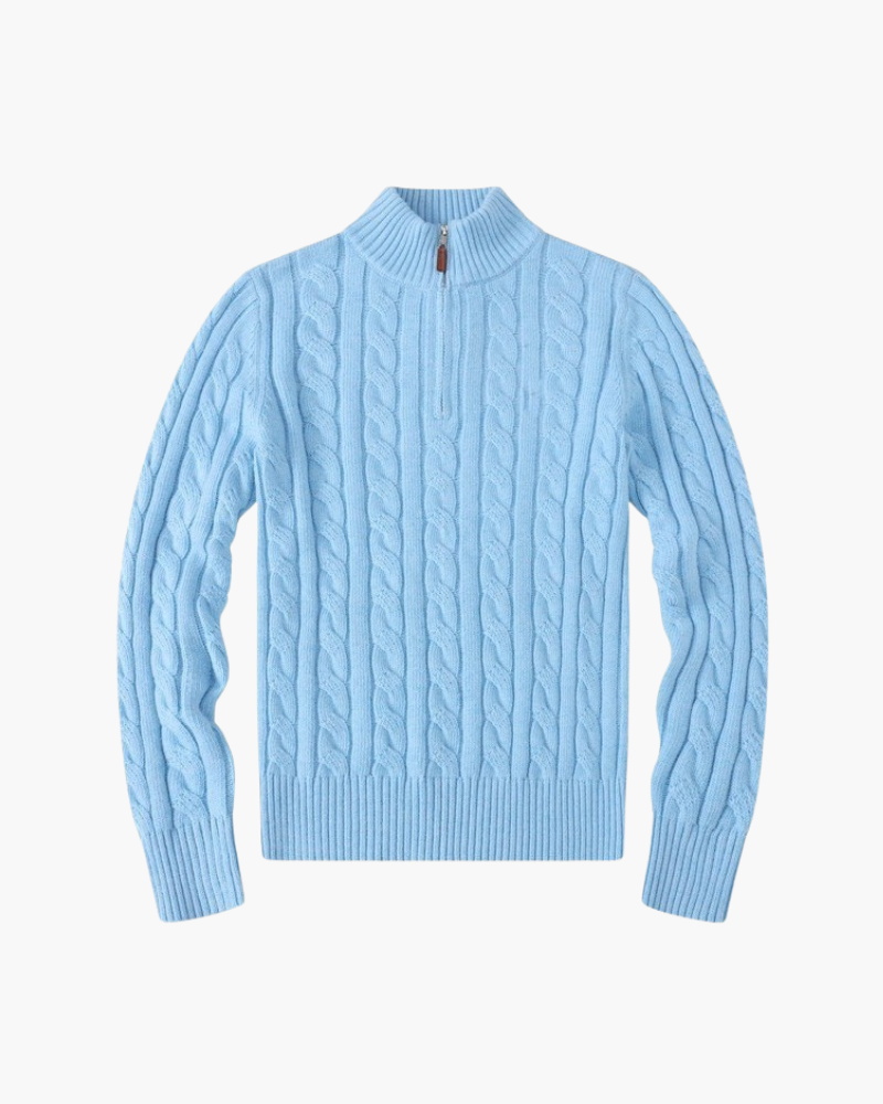 Heren Zip-Up Cardigan met Hoge Kraag 4