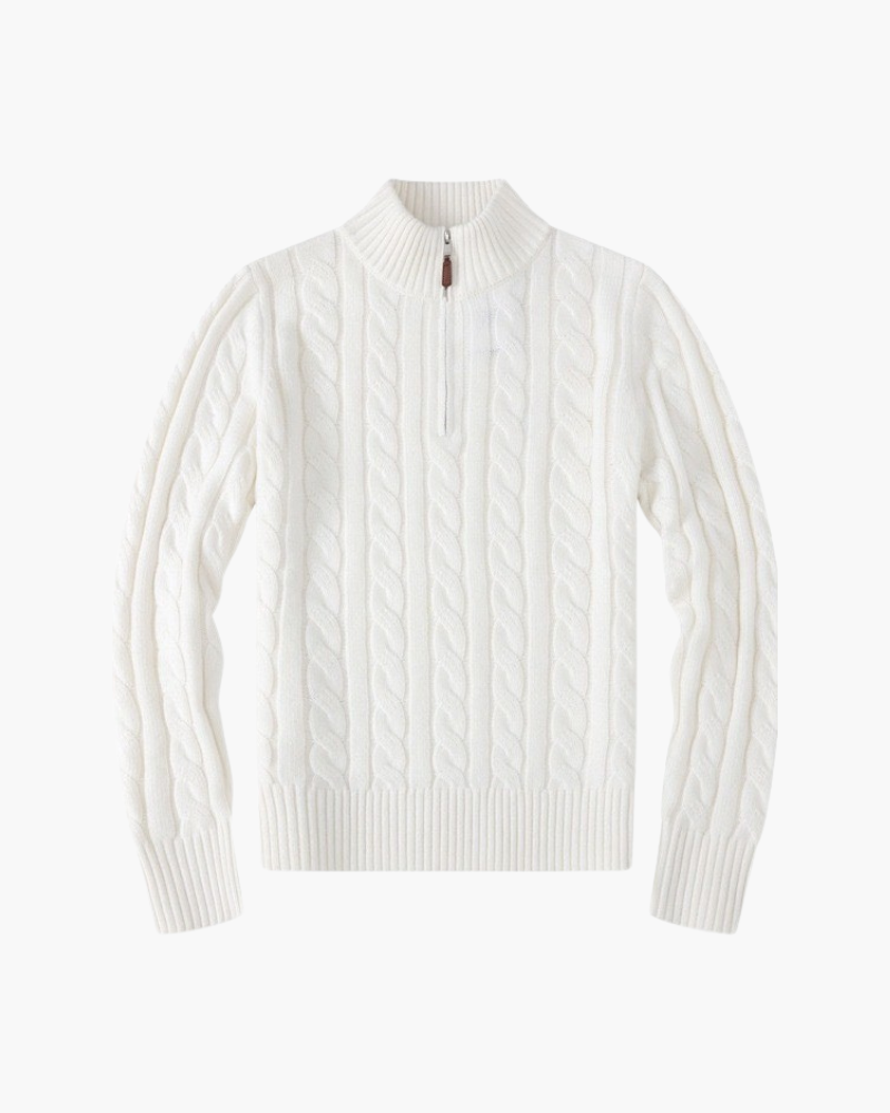 Heren Zip-Up Cardigan met Hoge Kraag 5
