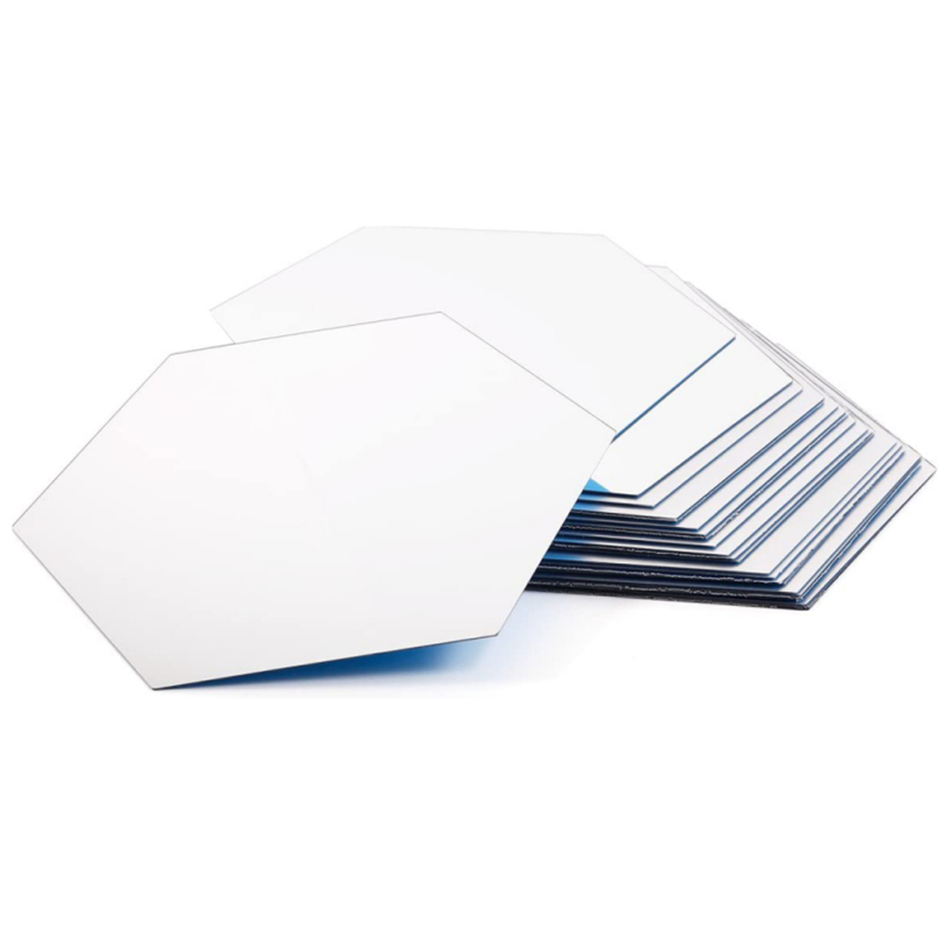 Hexagonal Sticky Mirror (12 Bucăți)