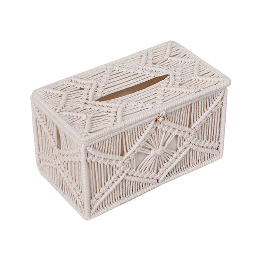 Husă pentru cutie de șervețele cu design macrame 3
