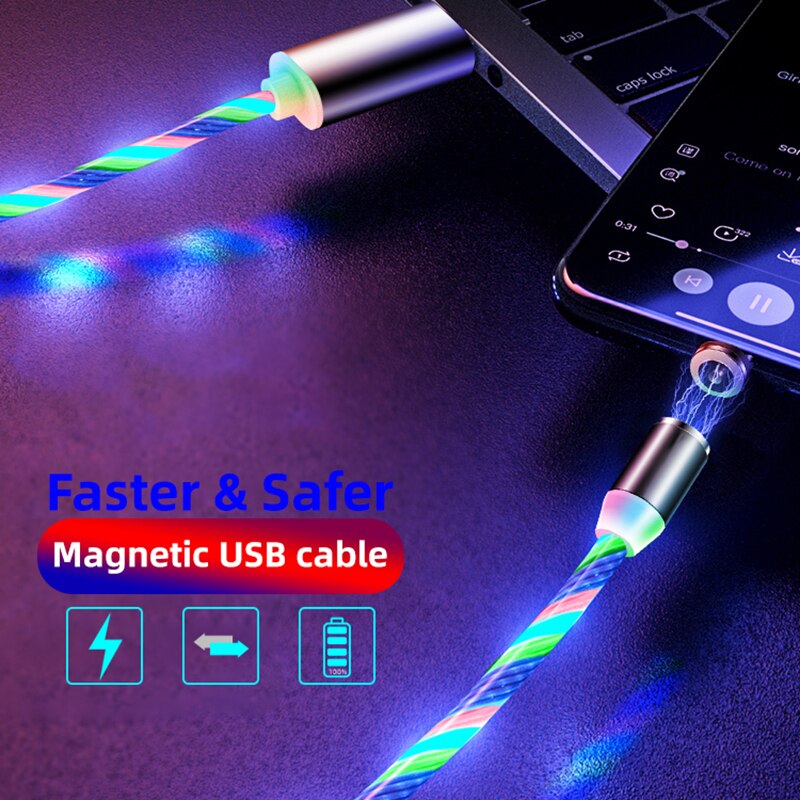 Iglow Cablu De Încărcare Usb Magnetico-Led 3 În 1
