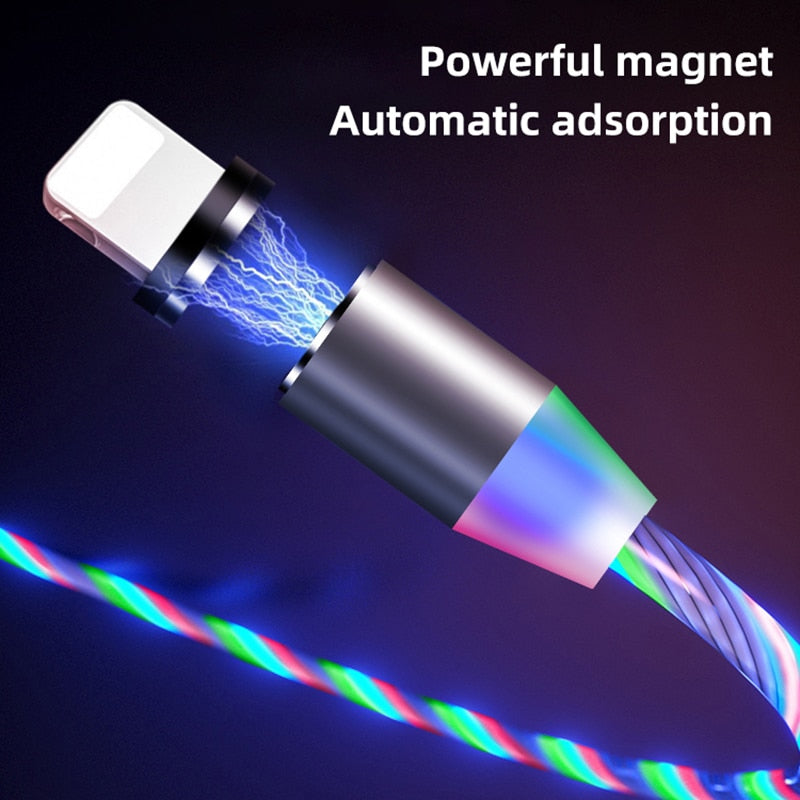 Iglow Cablu De Încărcare Usb Magnetico-Led 3 În 1