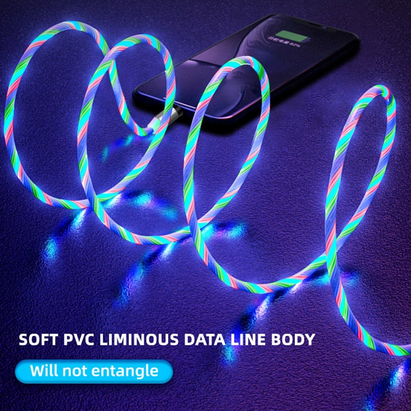 Iglow Cablu De Încărcare Usb Magnetico-Led 3 În 1