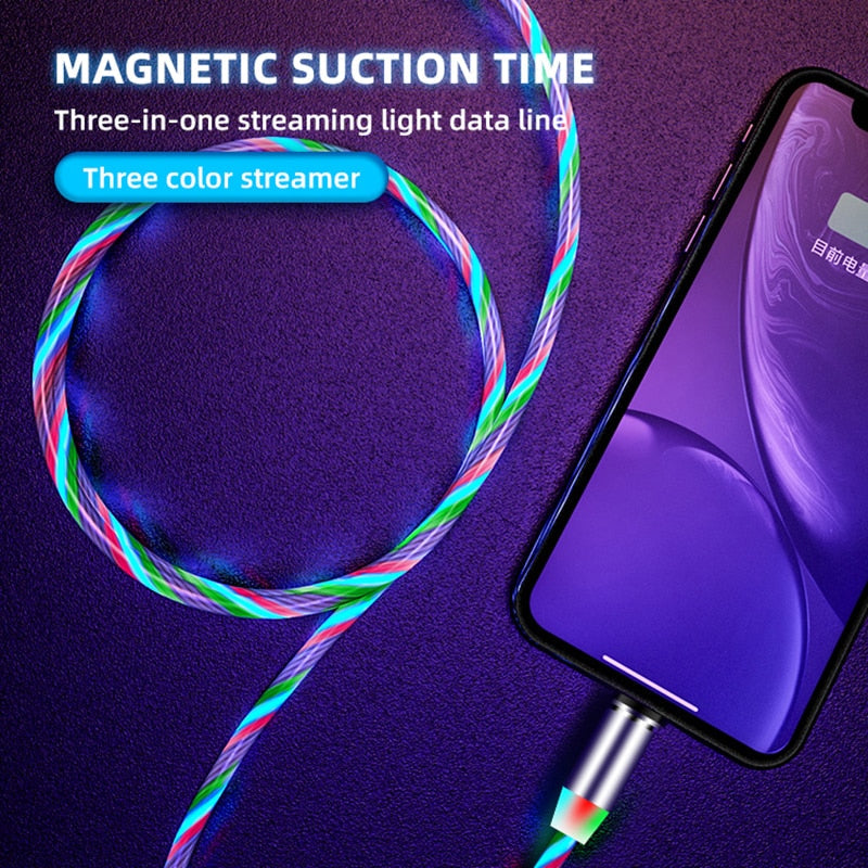 Iglow Cablu De Încărcare Usb Magnetico-Led 3 În 1