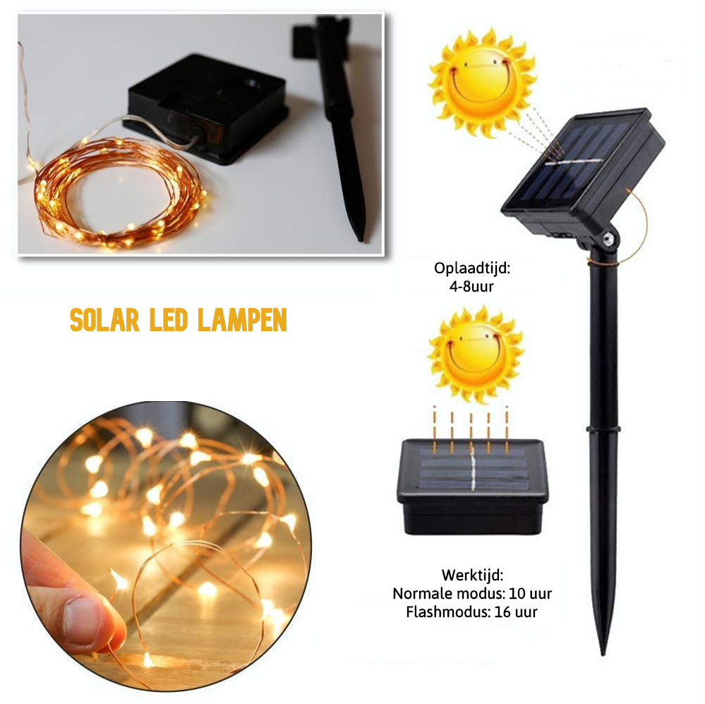 Iluminare Cu Led-Uri Pe Bază De Energie Solară - Rezistentă La Apă