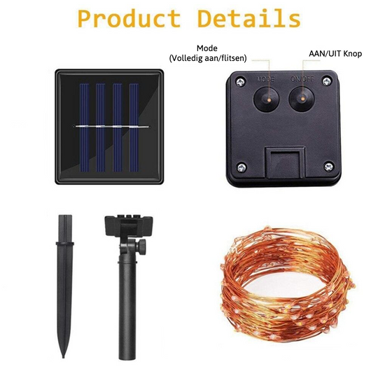 Iluminare Cu Led-Uri Pe Bază De Energie Solară - Rezistentă La Apă