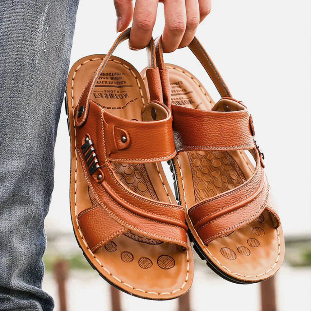 Mænds Sandaler Ergonomisk Læder Komfortabel Design-1