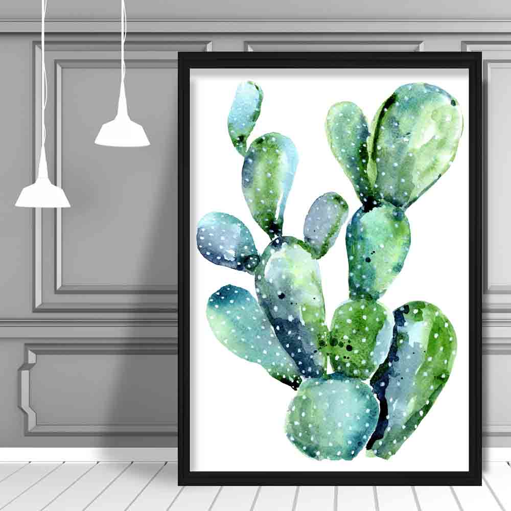 Imprimare Acuarelă Cactus Artistică pentru Decor 1