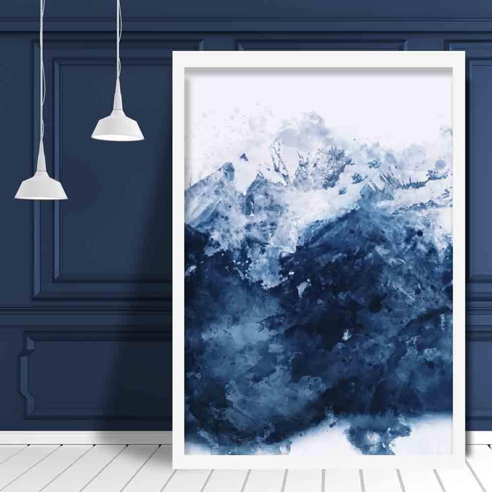 Imprimare Artă Abstractă Munte Albastru 1