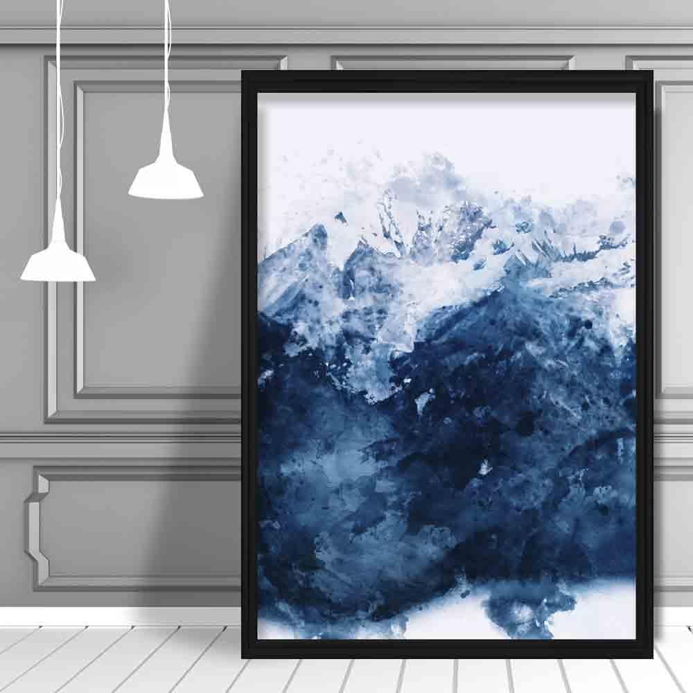 Imprimare Artă Abstractă Munte Albastru 2