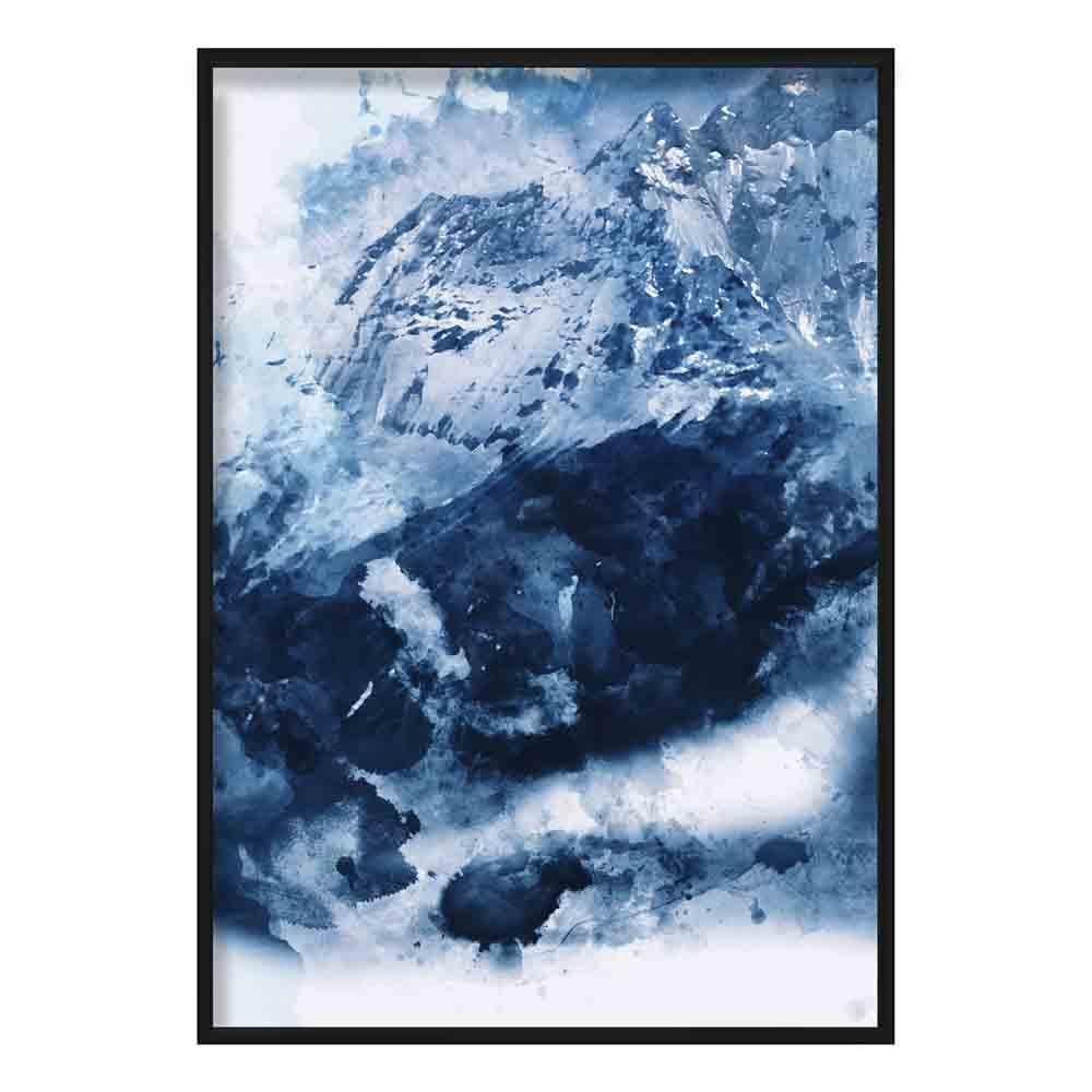 Imprimare Artă Acuarelă Munte Abstract Albastru nr. 3 0