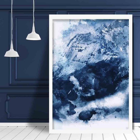 Imprimare Artă Acuarelă Munte Abstract Albastru nr. 3 2