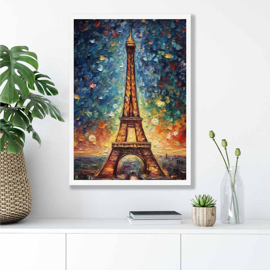 Imprimare Artă Turnul Eiffel la Apus 4