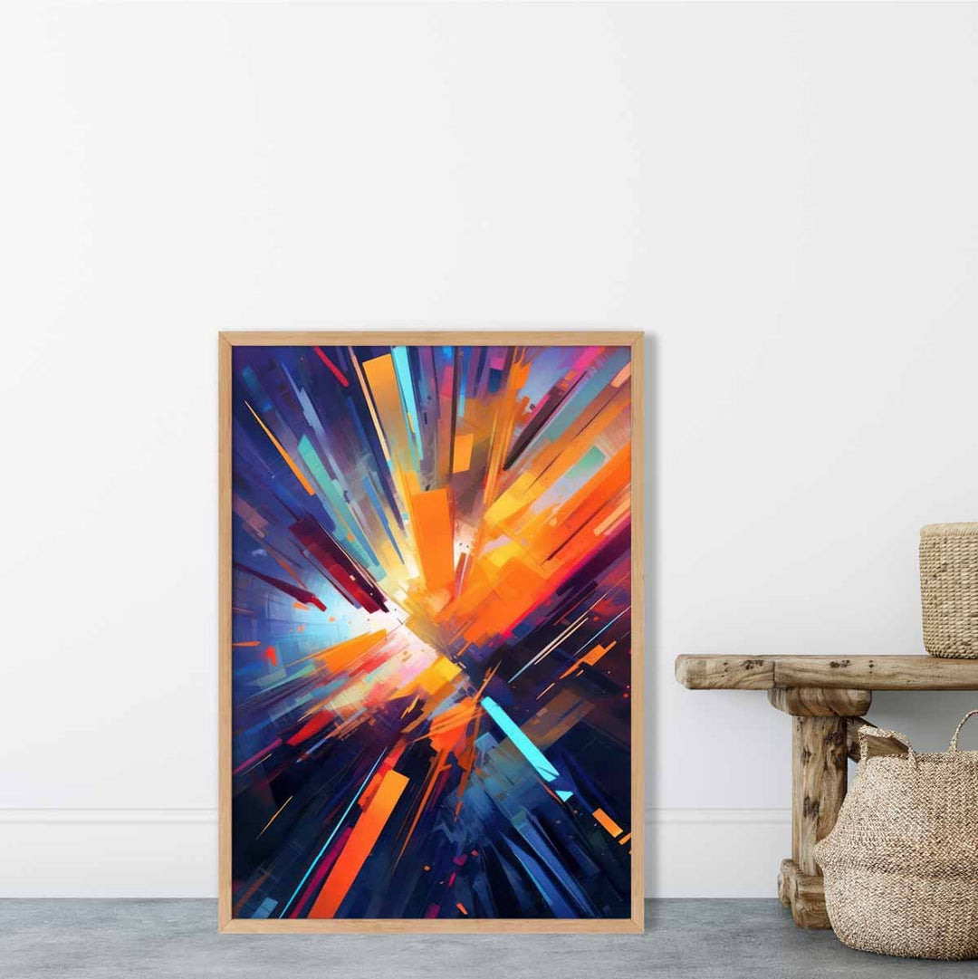 Imprimare Artistică Abstractă Colorată pentru Interior Modern 1