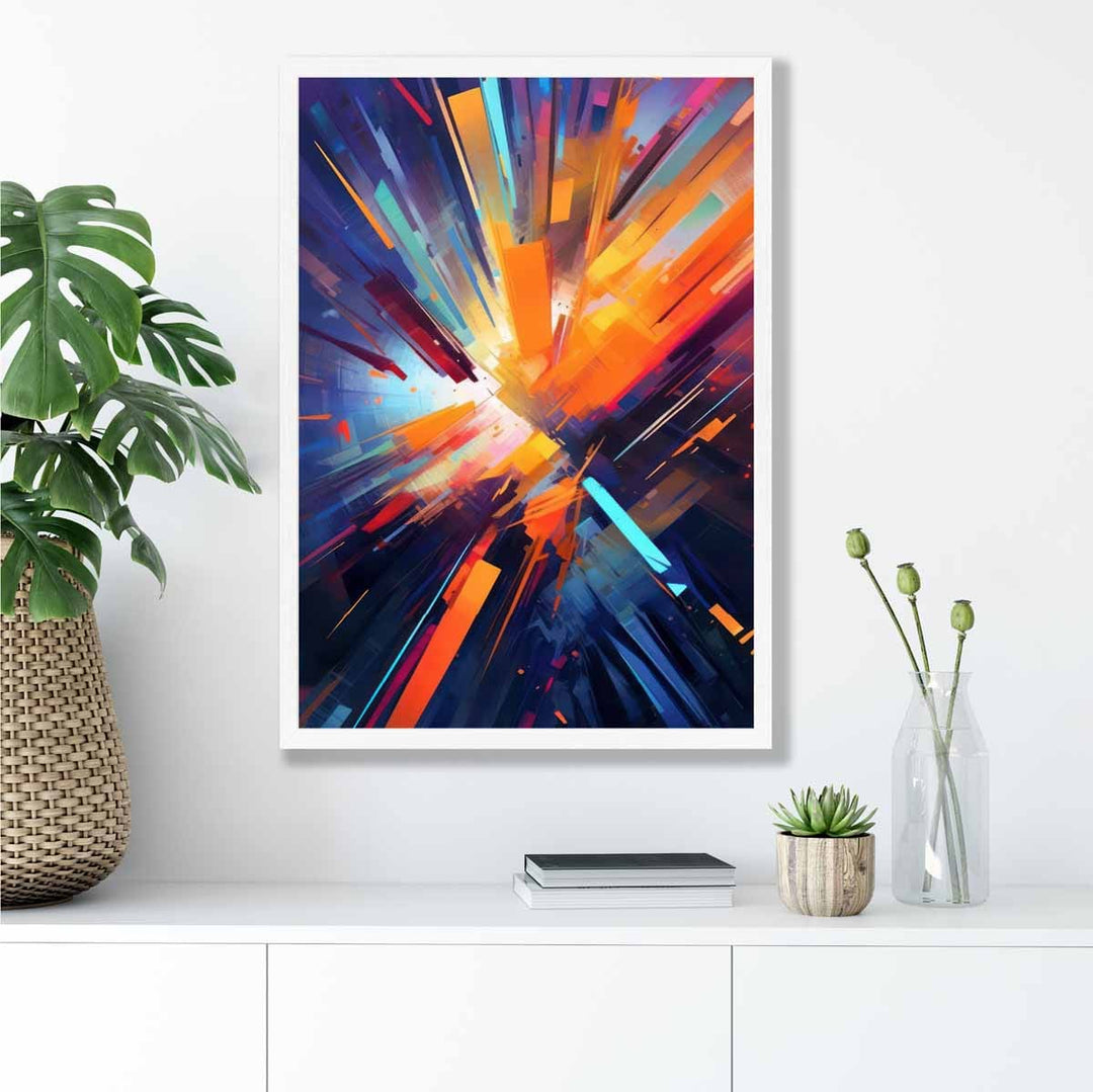 Imprimare Artistică Abstractă Colorată pentru Interior Modern 4