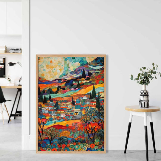 Imprimare Artistică Abstractă Peisaj Urban Mozaic 1