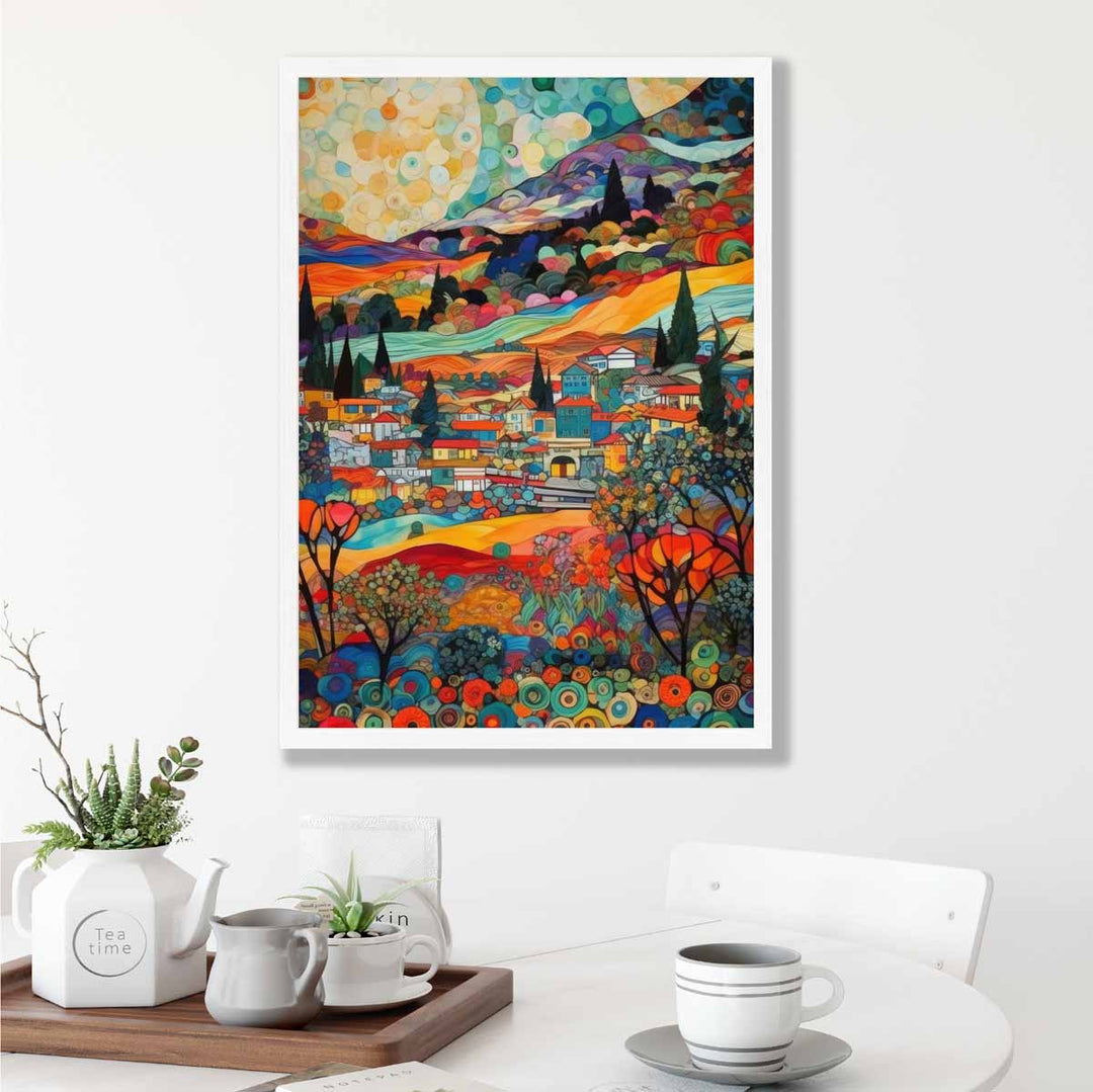 Imprimare Artistică Abstractă Peisaj Urban Mozaic 4